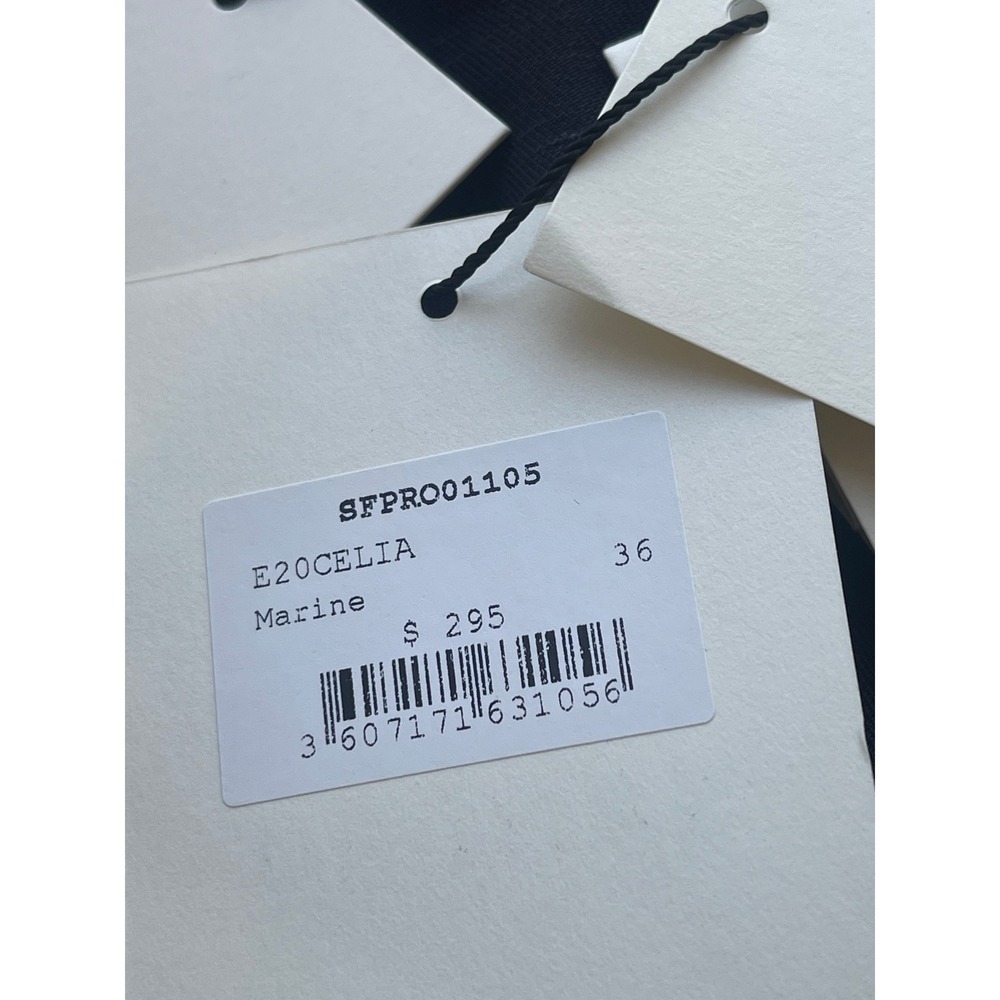 Sandro Celia Navy Blue Twist Front Linen Blend Mini Dress Marine 36 Small New - Picture 8 of 12